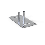 Steel construction fence base